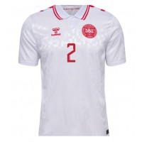 Camiseta Dinamarca Joachim Andersen #2 Segunda Equipación Replica Eurocopa 2024 mangas cortas